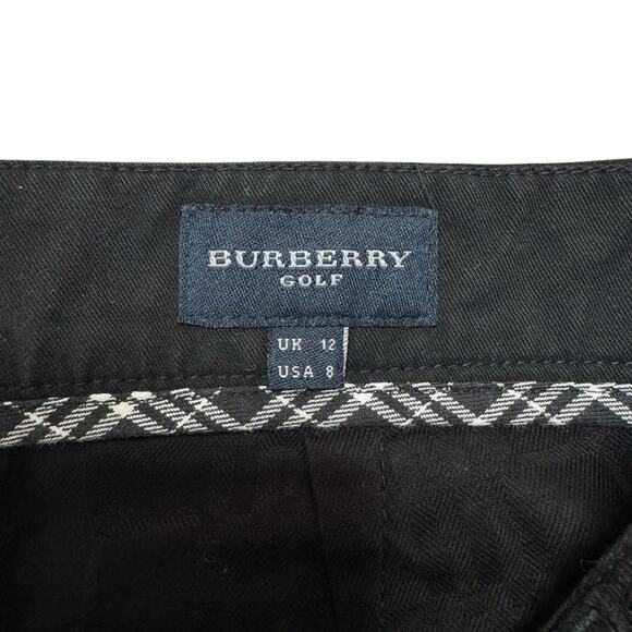 BURBERRY GOLF Black Brocade Straight Leg Pants Size 8 US Womens Cotton Spandex - Picture 6 of 10
